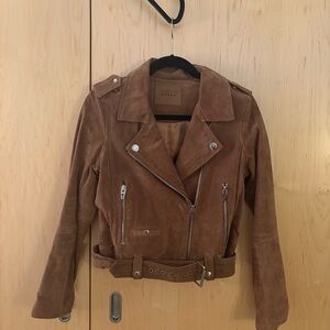 Blank NYC Tan Suede Leather Jacket